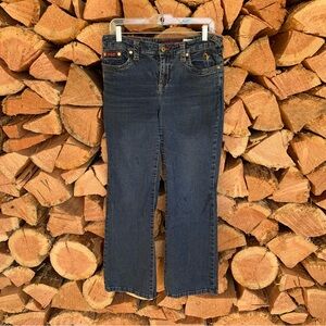 Vintage Y2K Women’s 9 Baby Phat Dark Wash Blue Straight Leg Mid Rise Denim Jeans